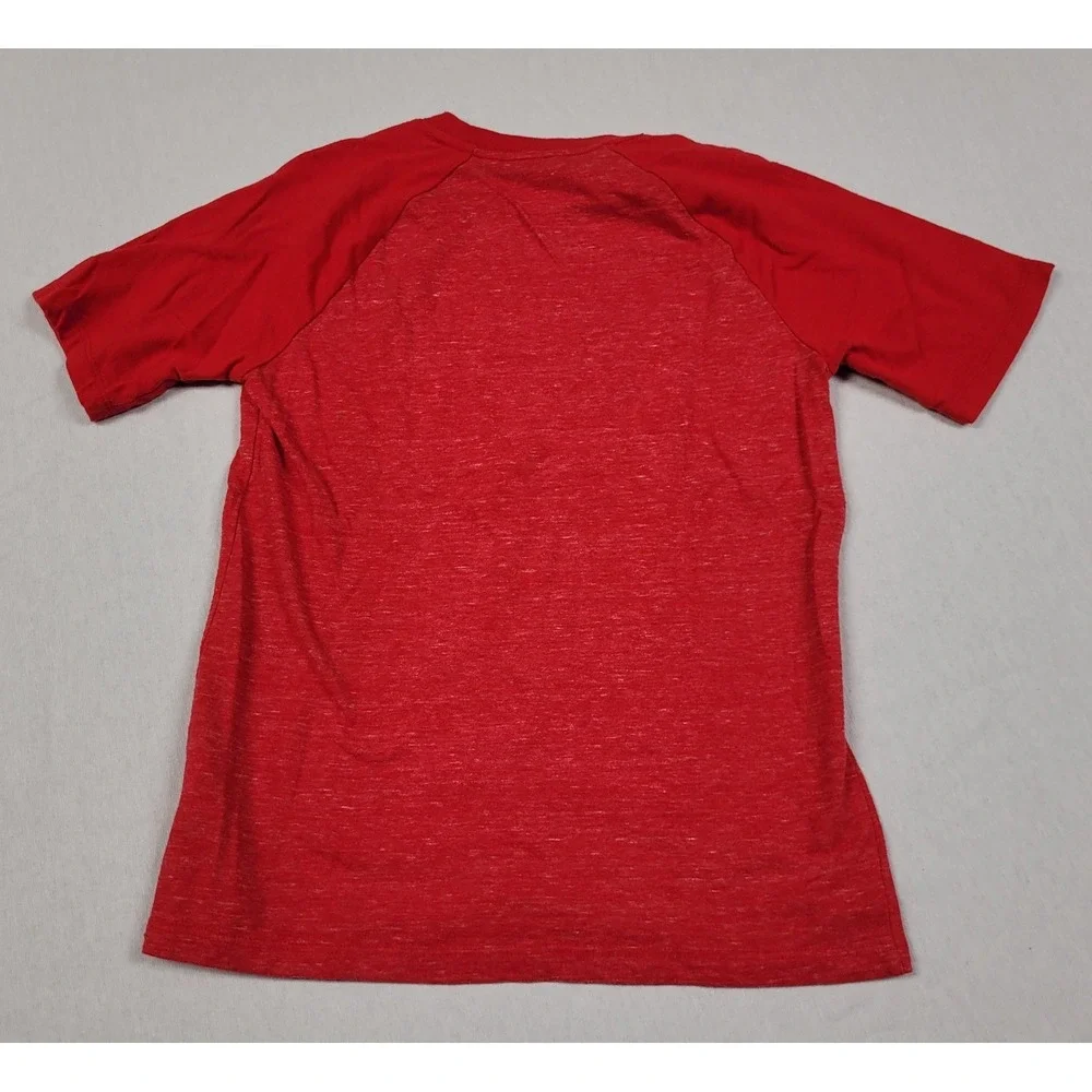 Wonder Nation Boy's Red Heathered Raglan Short Sleeve T-Shirt Size M (8)